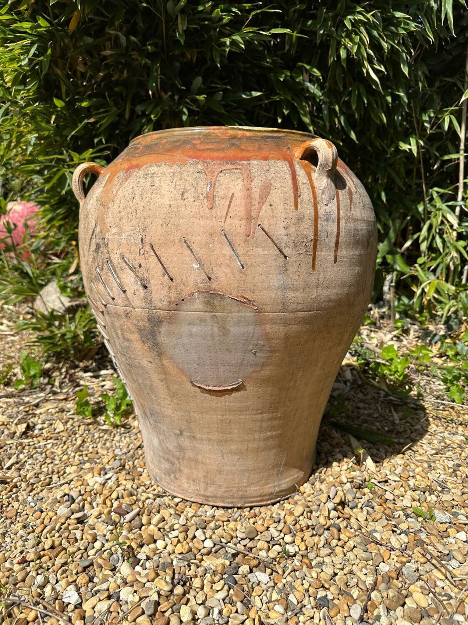 Jarre poterie en terre cuite ancienne 19ème