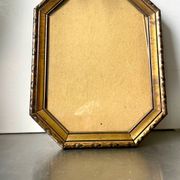 Antique Octagonal brass metal frame 30 cm  x 23 cm