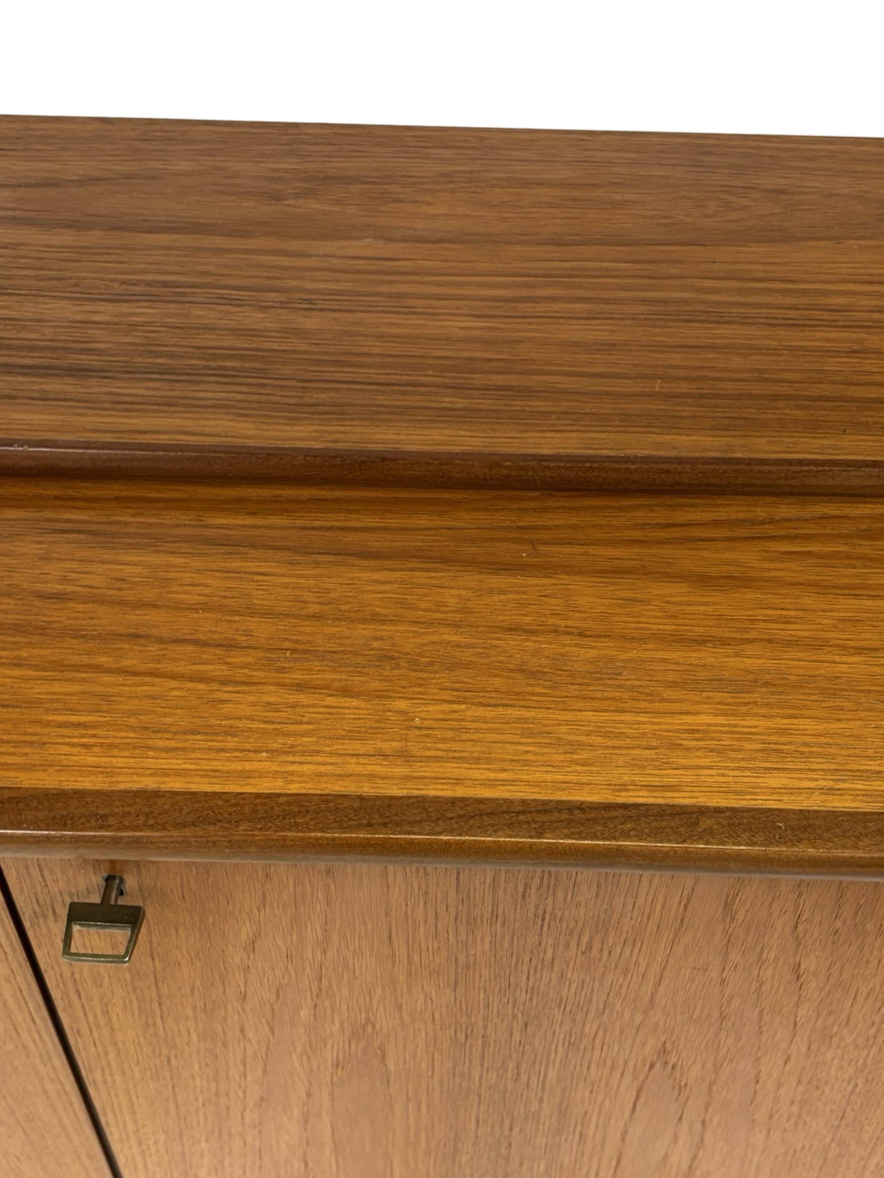 Vintage teak wall cabinet bookcase workplace Danish Design 60's