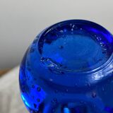 Trio de vases type soliflore en verre pieds boule