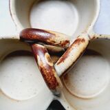 Plat apéritifs triple en grès vintage