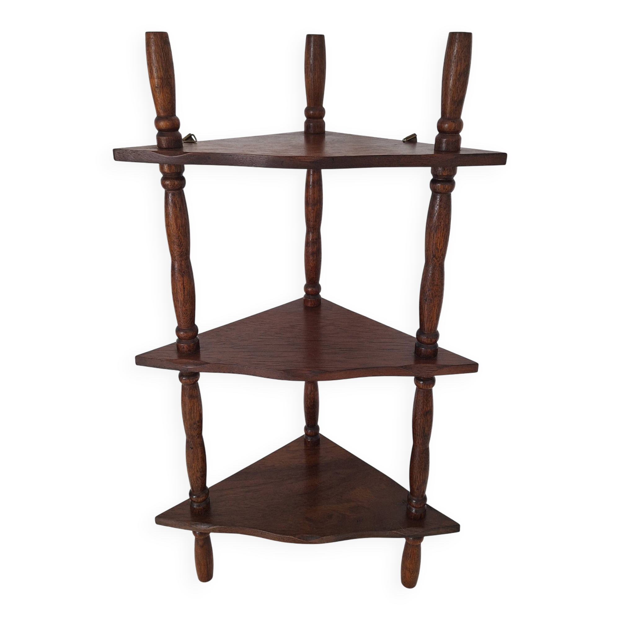 Vintage wooden corner shelf