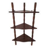Vintage wooden corner shelf