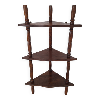 Vintage wooden corner shelf