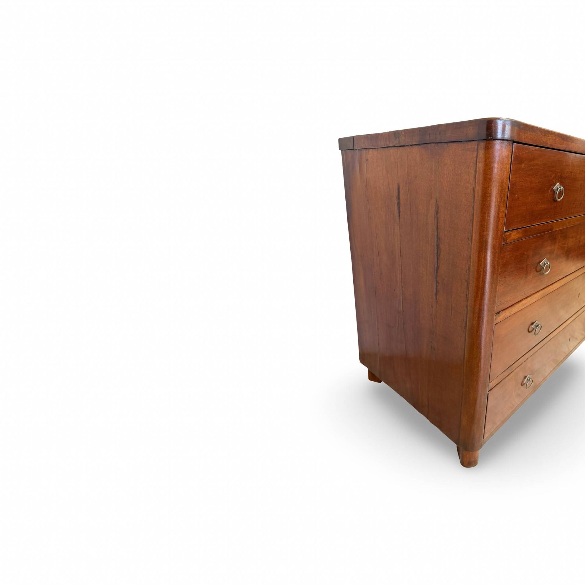 Commode en noyer burl art déco italien, années 1850.