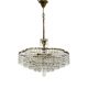 Vintage basket crystal chandelier Bakalowits & Söhne brass, Austria 1970s