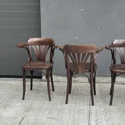 Set of 4 vintage bentwood bistro chairs with armrests – Styl