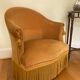 Mustard velvet toad armchair