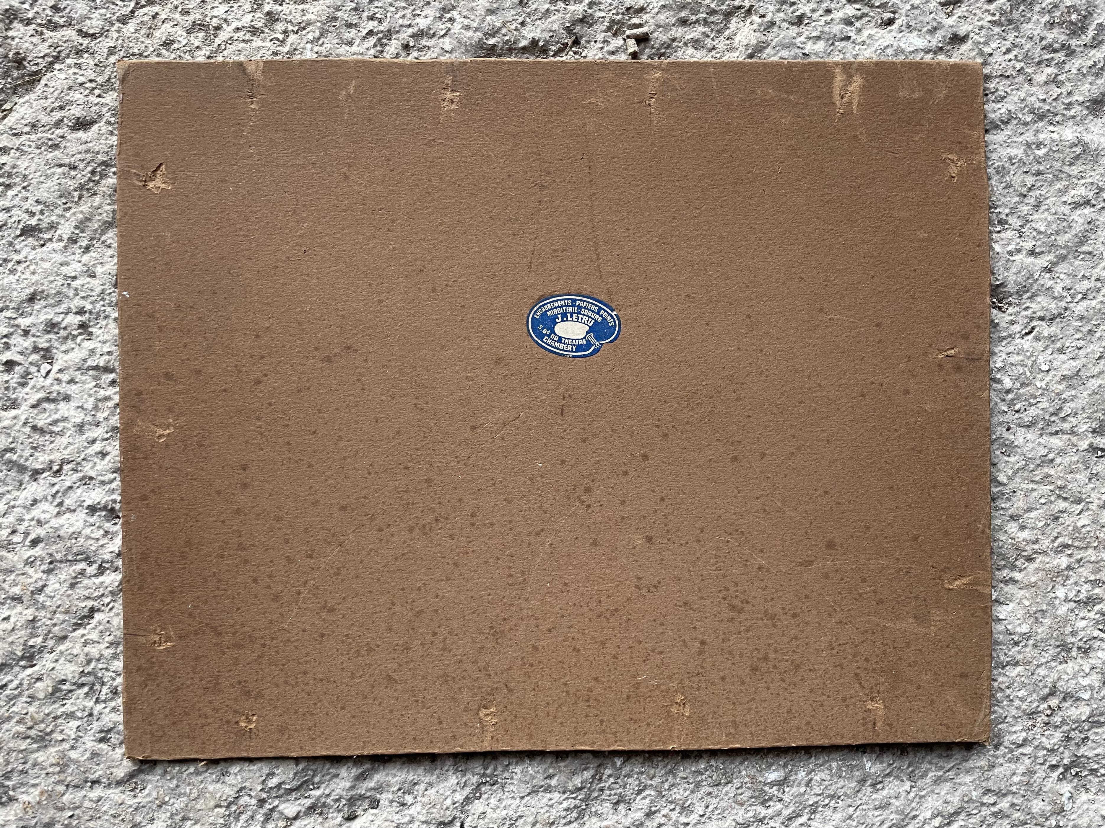 Old oil on cardboard signed