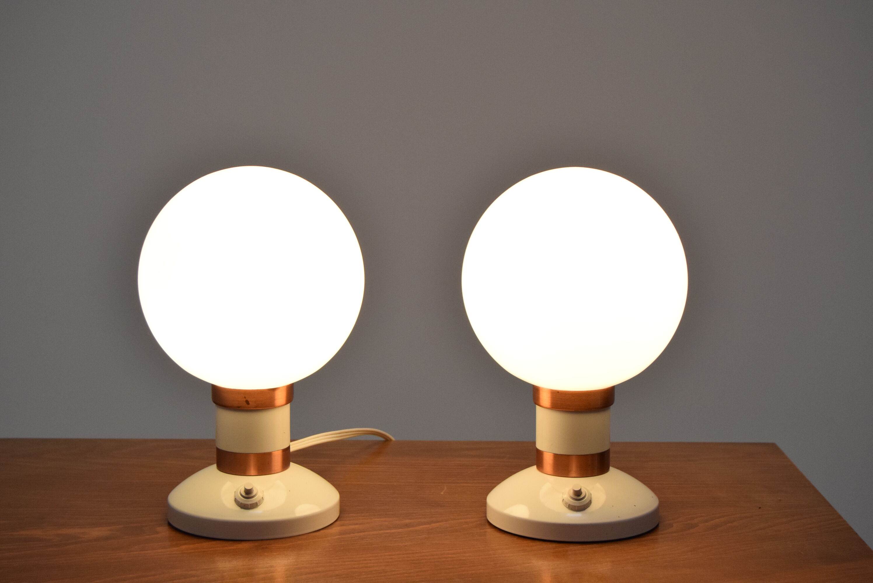 Mid-century pair of table lamps Drukov,1970‘s
