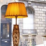 Murano glass lamp with gold glitter