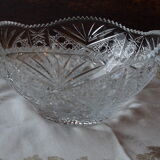 Cut crystal salad bowl
