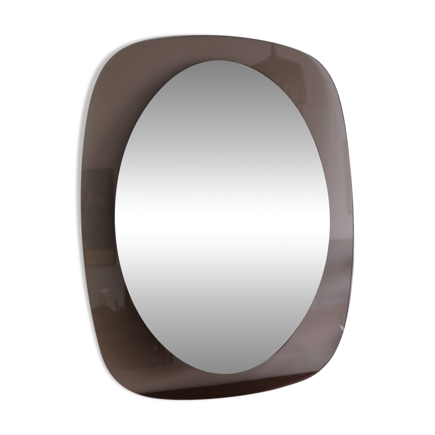 Two-tone glass mirror from the 70s