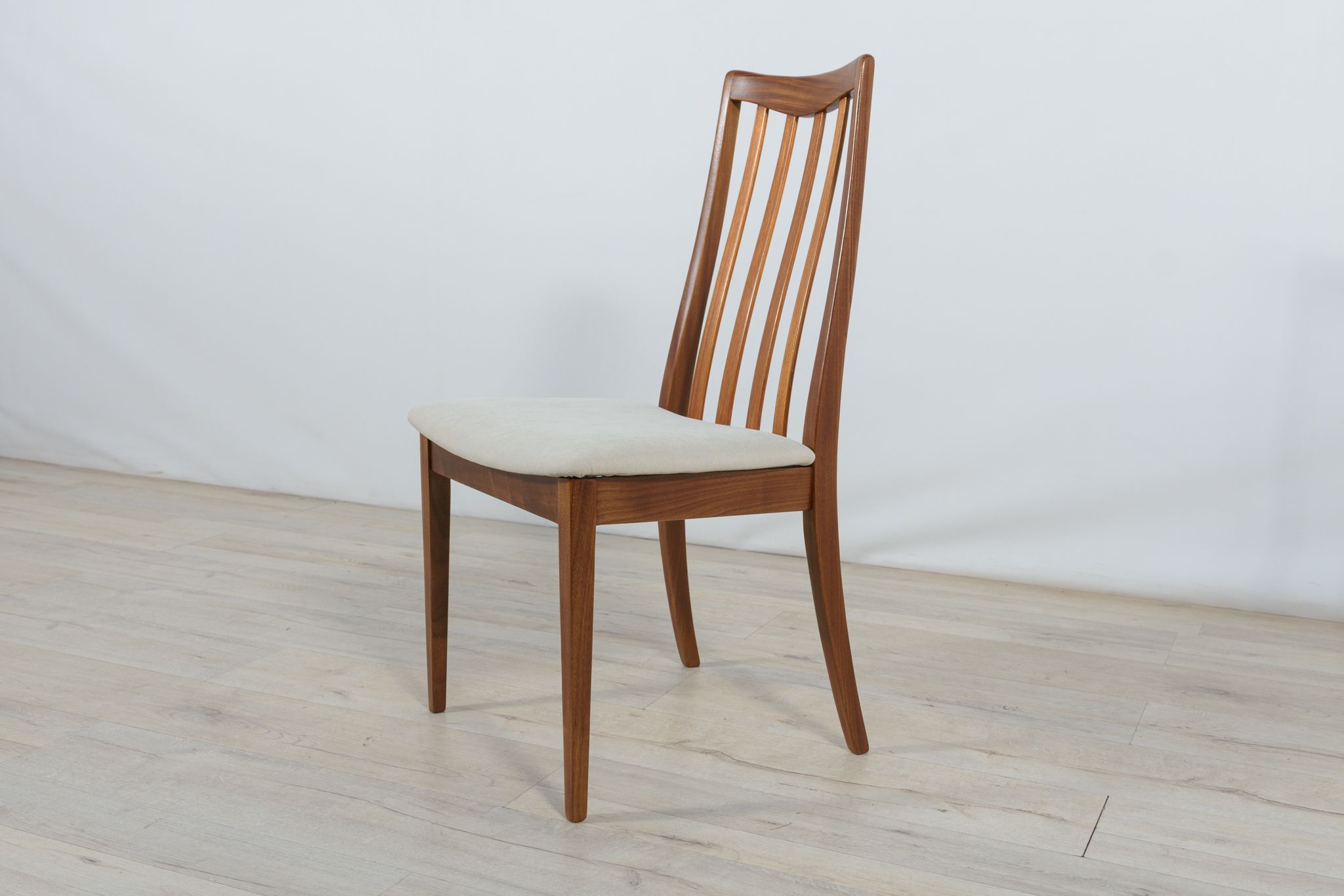 Mid-Century Teak and Fabric Dining Chairs by Leslie Dandy for G-Plan, 1960s, Set of 8