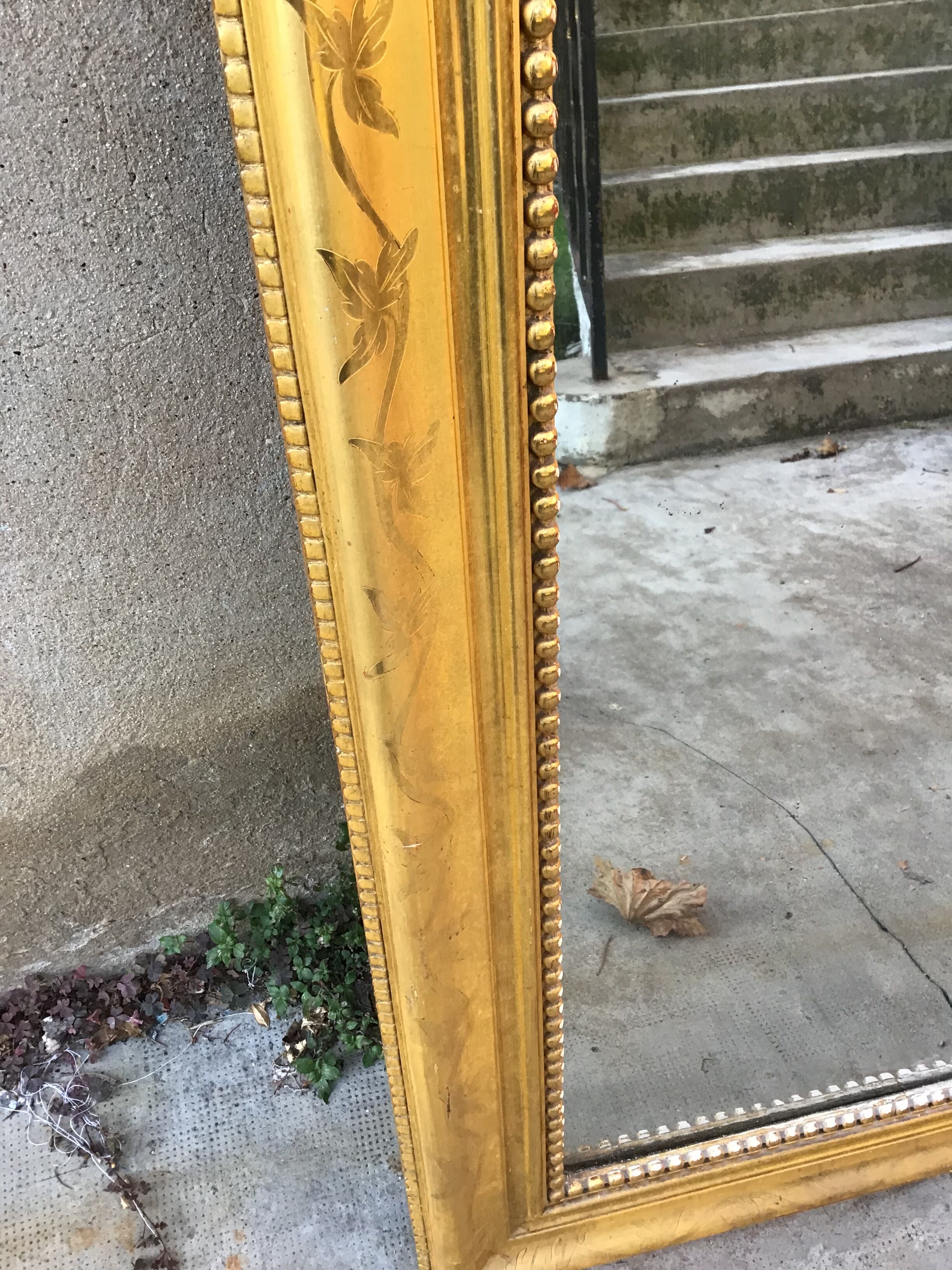 Golden mirror louis Philippe 130x90