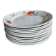 Set of 12 flat ironstone plates from Luneville