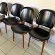 suite of 4 chairs from the 60s, "pegasus" model, from Baumann.
