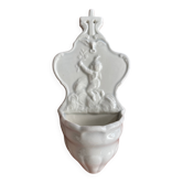 Bénitier en en porcelaine, fin XIXème