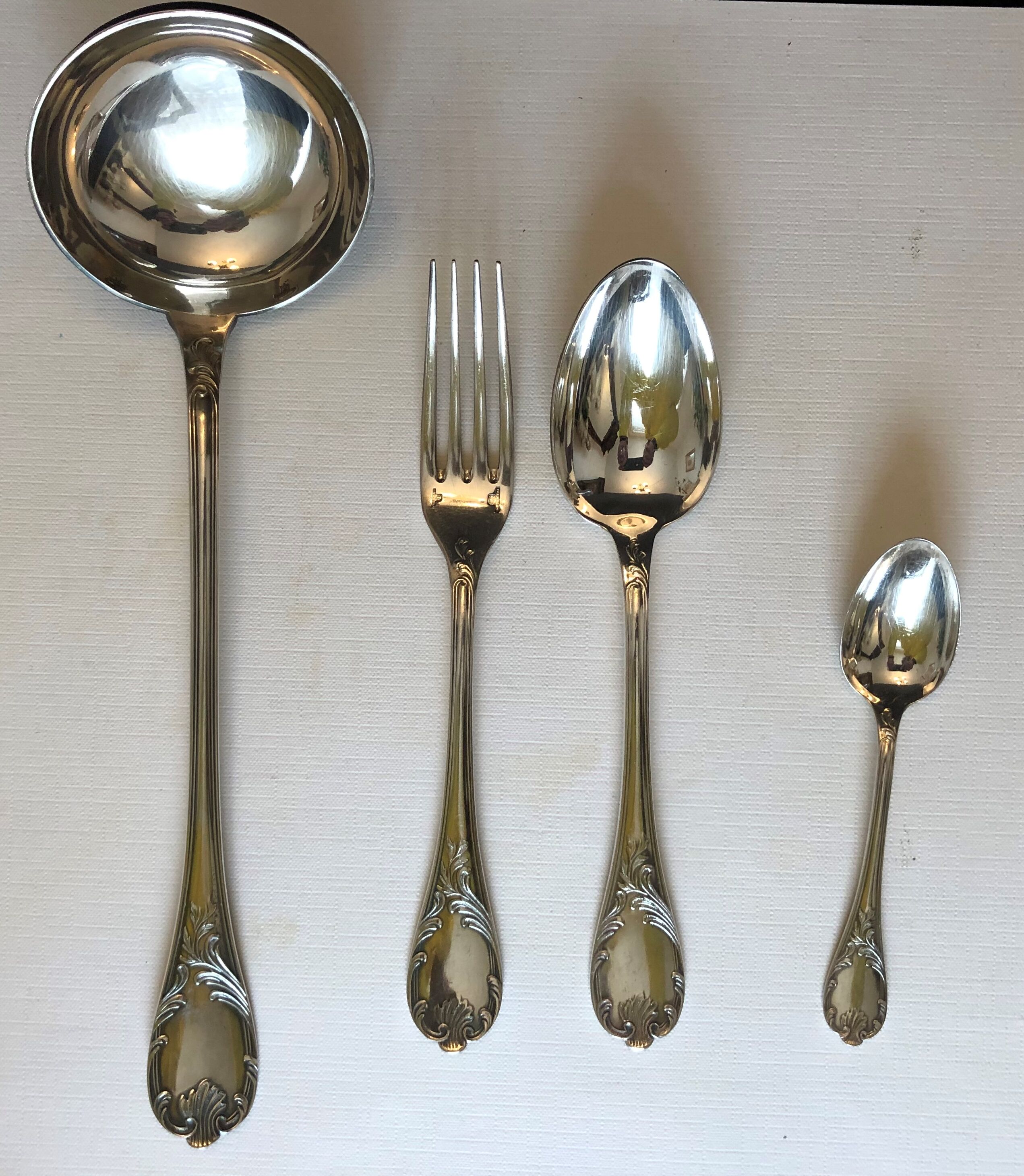 Housewife in silver metal Christofle 35 pieces