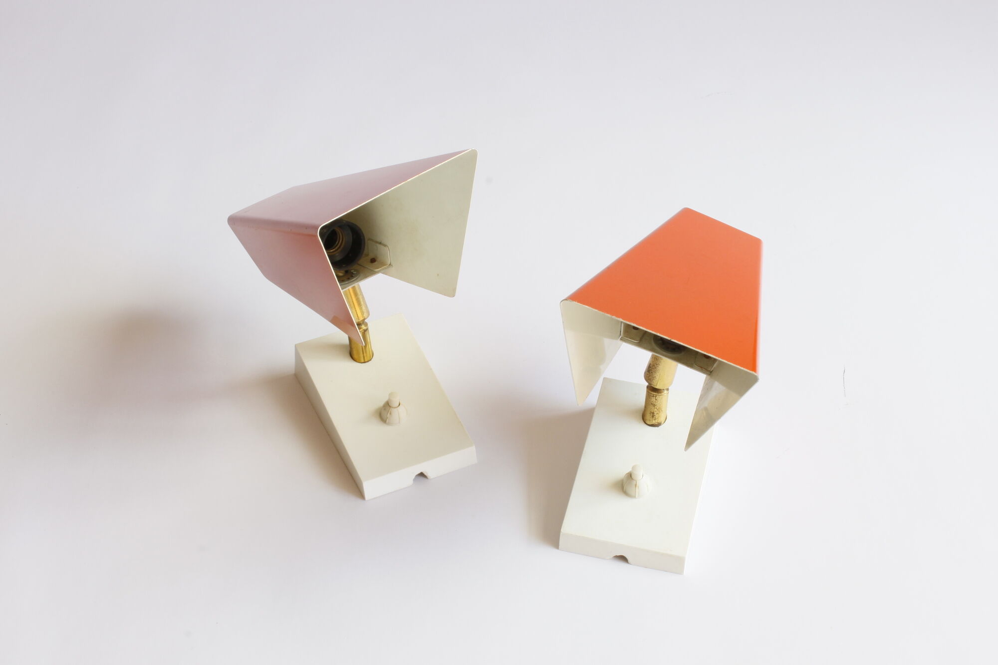 Orange wall sconces by J. J. M. Hoogervorst for Anvia, 1960s