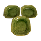 Biot green glazed earth plates