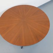 Grande table basse ronde style scandinave vintage modulable en table