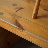 Rectangular pine coffee table from the mid-century by Roland Wilhelmsson, Ågasta, 1969.