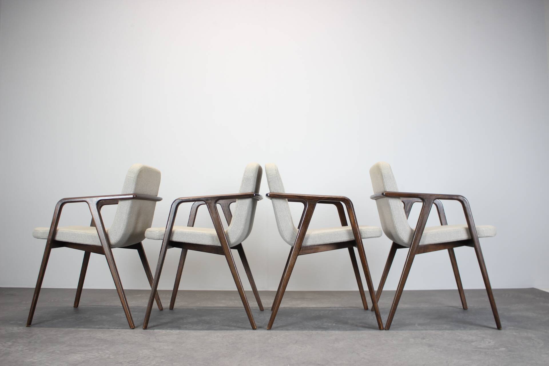 Set of 4 Lolita Dining Chair with Arms by Porada, 21st Century