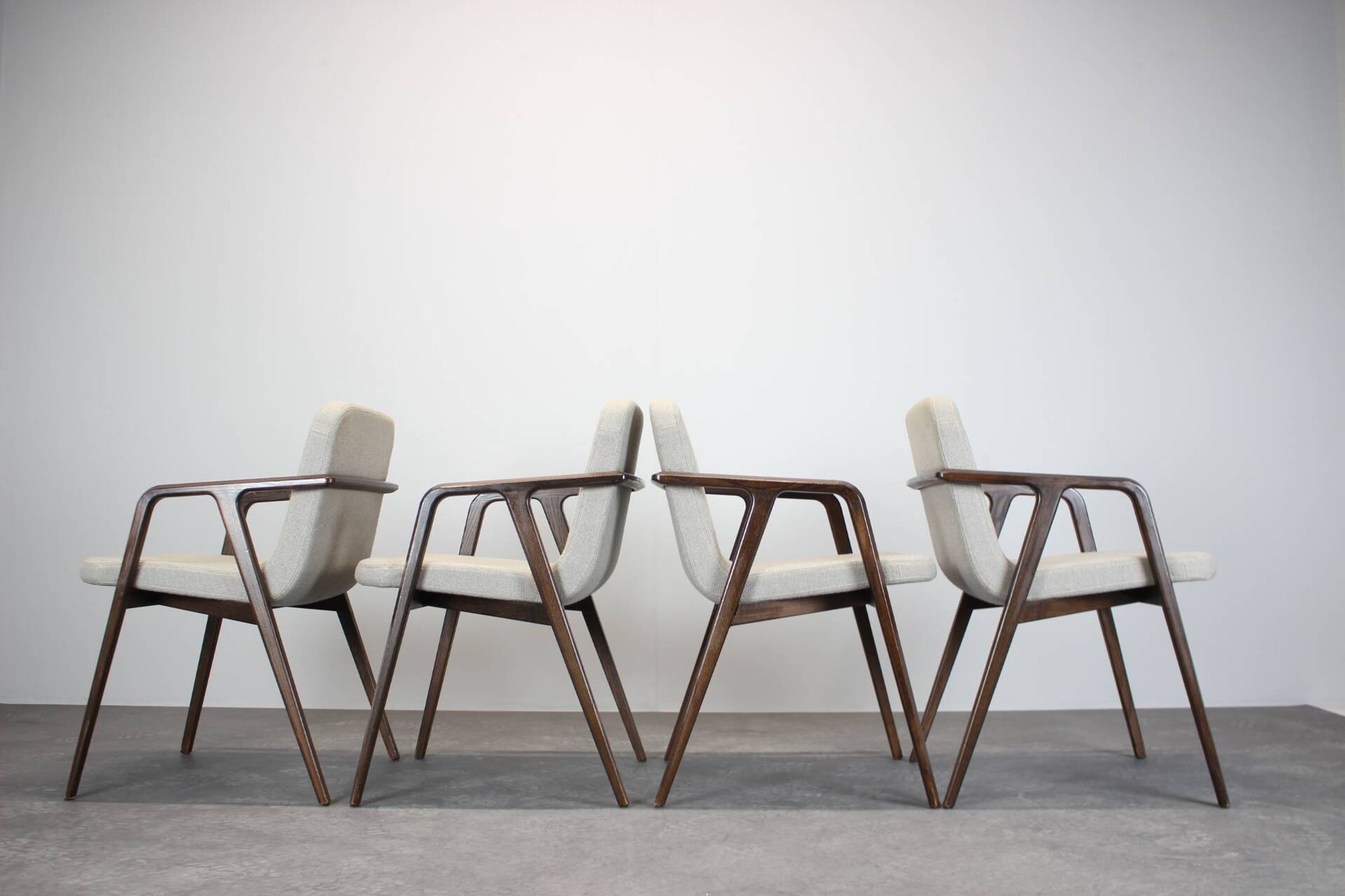 Set of 4 Lolita Dining Chair with Arms by Porada, 21st Century
