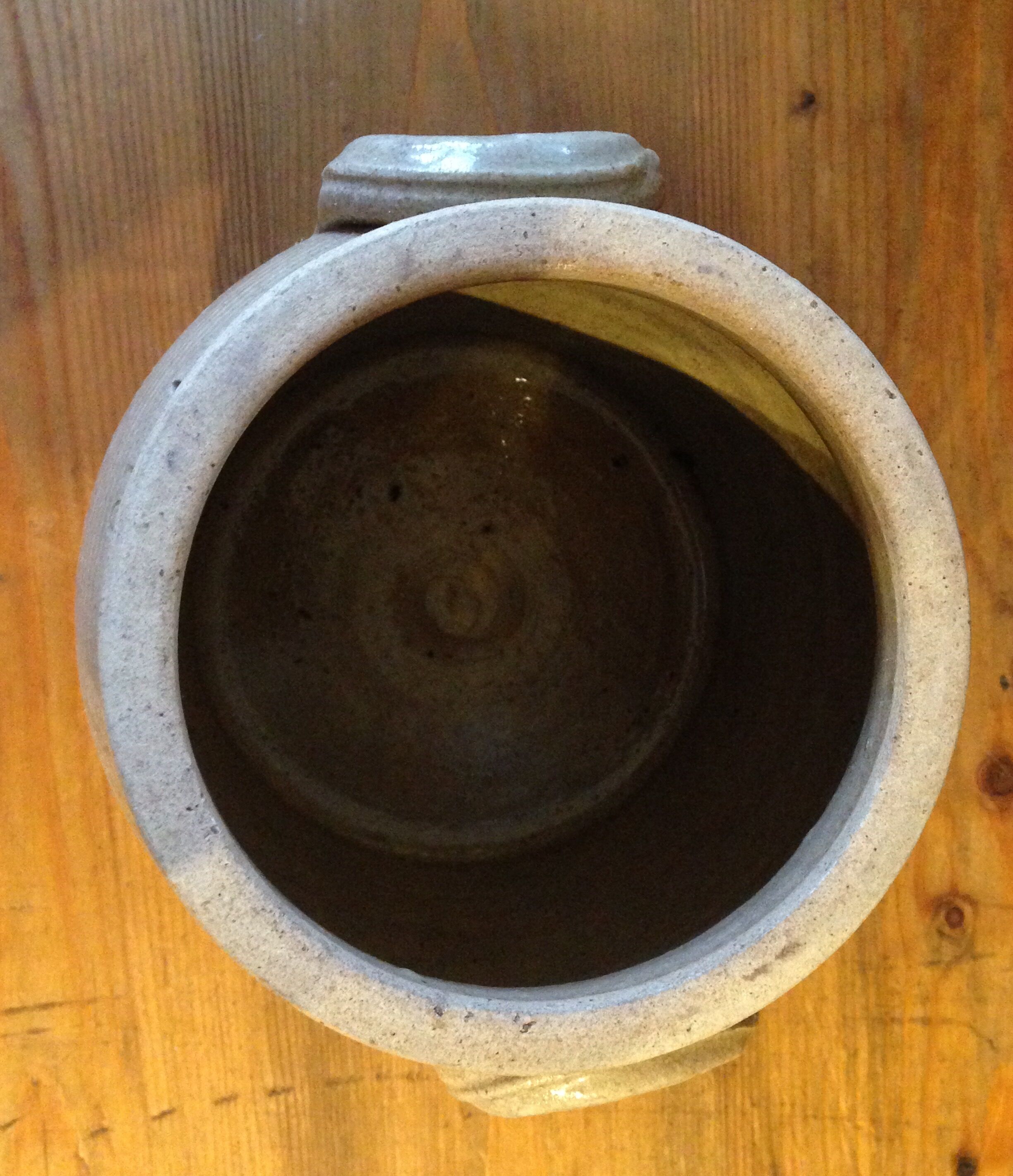 Old enameled stoneware