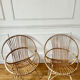 Pair of vintage rattan armchairs