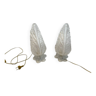 Murano Glass Table Lamps Set of 2