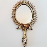 Mirror facing hand or hanging vintage shells