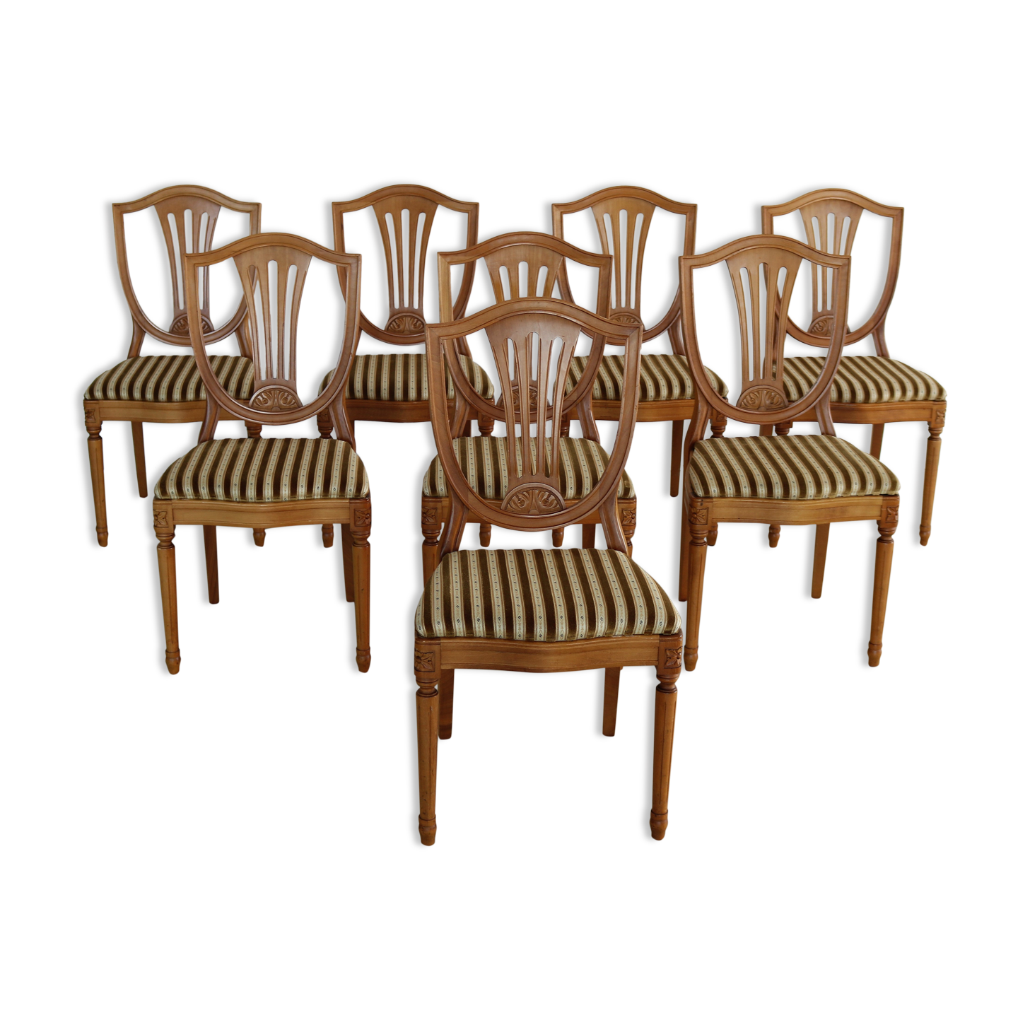 Set of 8 vintage dining chairs