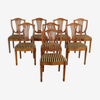Ensemble de 8 chaises de salle à manger vintage