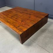 Large coffee table in bamboo attributed to Axel Vervoordt, 1980s