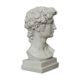 David head in waxed white concrete