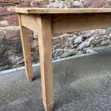 Large Alsatian bistro coffee table in raw natural fir French bistro table 1930
