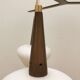 Scandinavian metal and opaline glass pendant lamp, 1950
