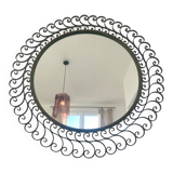 Vintage wrought iron mirror