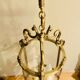 Large round St Louis XV corridor lantern from the mid-20th century in gilded bronze