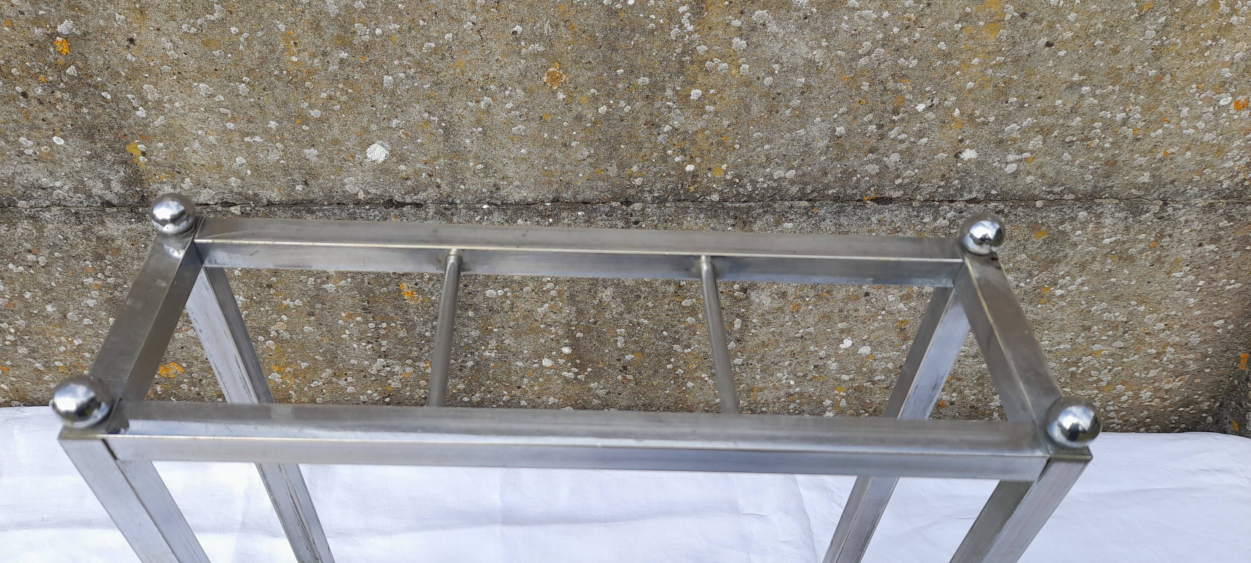 Stainless steel umbrella stand H 45 cm from the 50s