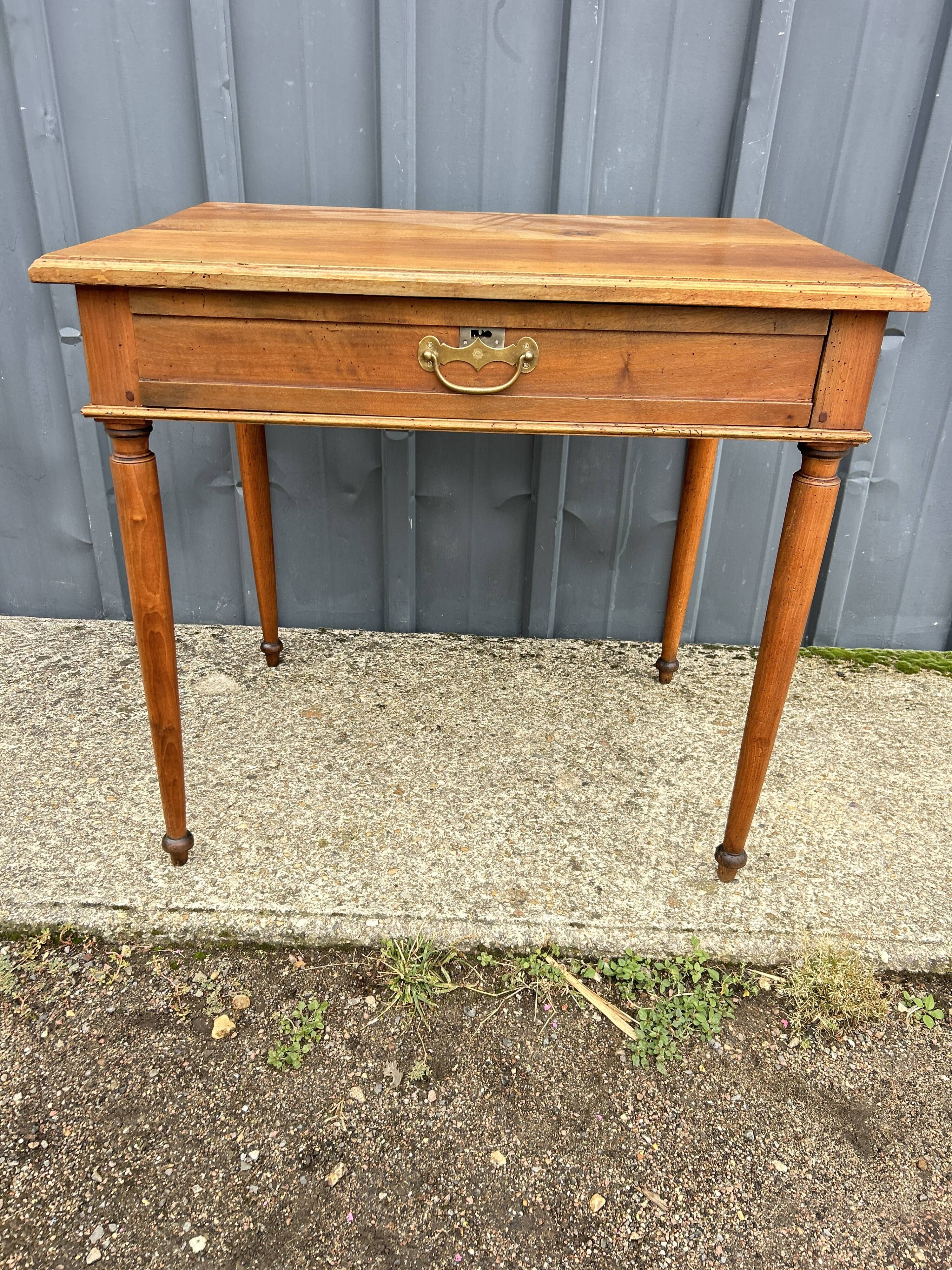 small Directoire desk in solid walnut