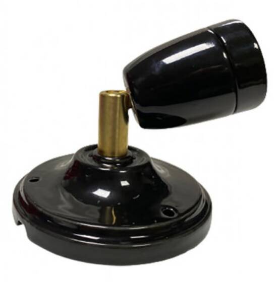 Vintage Black Porcelain Wall Lamp 90