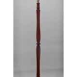 Lampadaire Art Deco en bois sculpté et opaline, France, circa 1925