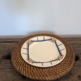 Set of 7 presentation plates in wicker rattan cannage