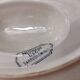 Gravy boat on foot in blue/green iron clay model "Mignon", H & Cie Sarreguemines