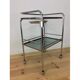 1970 chrome and smoked glass service, professional furniture, industrial style