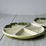 2 ceramic plates depicting a lemon