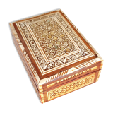 Old wooden box + mother-of-pearl